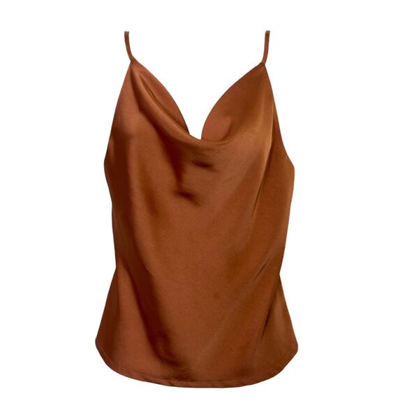 Bishop + Young Rose Gold Cowl Neck Camisole Cami Top Tank Size Small - Picture 1 of 7